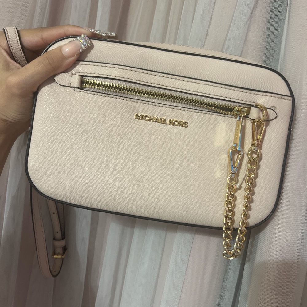 Michael Kors blush camera bag authentic